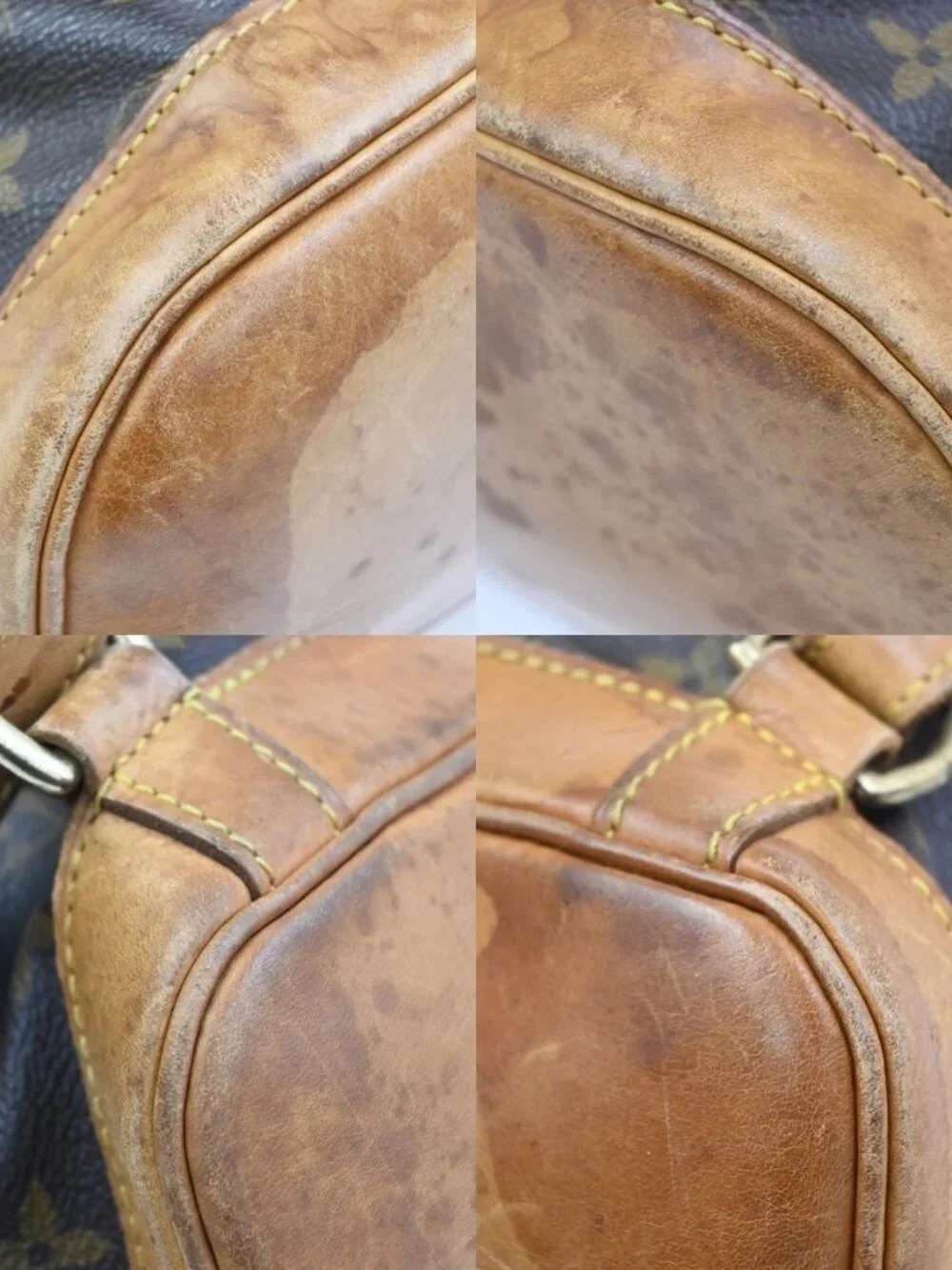 LOUIS VUITTON Montsouris GM Backpack Bag Monogram Leather Brown M51135 72KD487